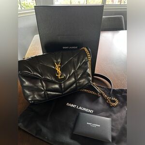 Saint Laurent Black Quilted Leather Bag